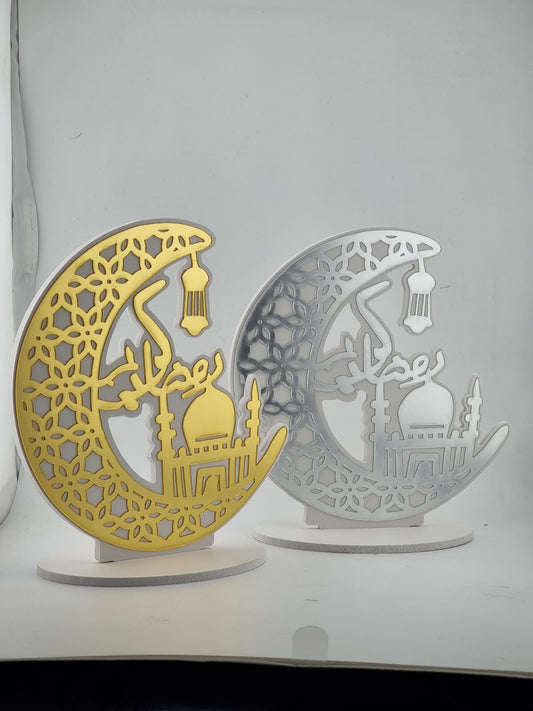 Z2. 13-10 RAMADAN CRESCENT GOLD + SILVER