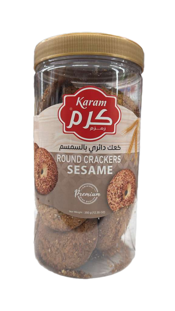 C3.karam Round crackers sesame  350g