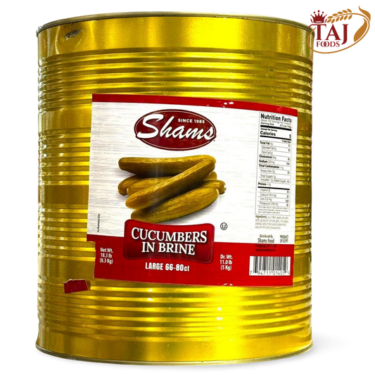 D6.Shams Cucumbers in Brine 'Large' (66-80ct)